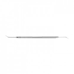 Flattened plate at distal tip to aid in the elevation of the nucleus within the anterior chamber.